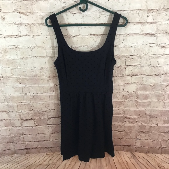 Madewell Velvetdot Sleeveless Black Mini Dress - Picture 2 of 7